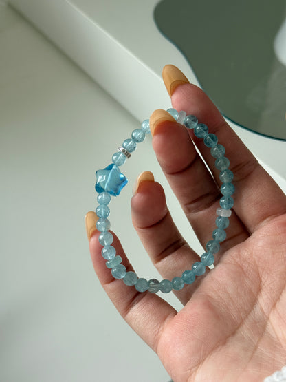 Aquamarine Star Bracelet