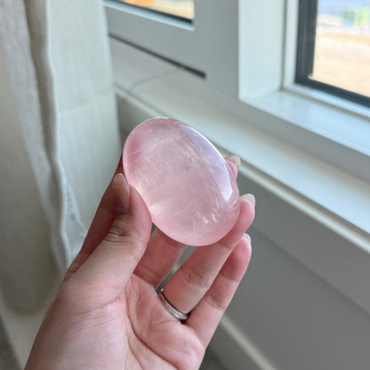 Rose Quartzs  Palm Stone Soapstone HQ