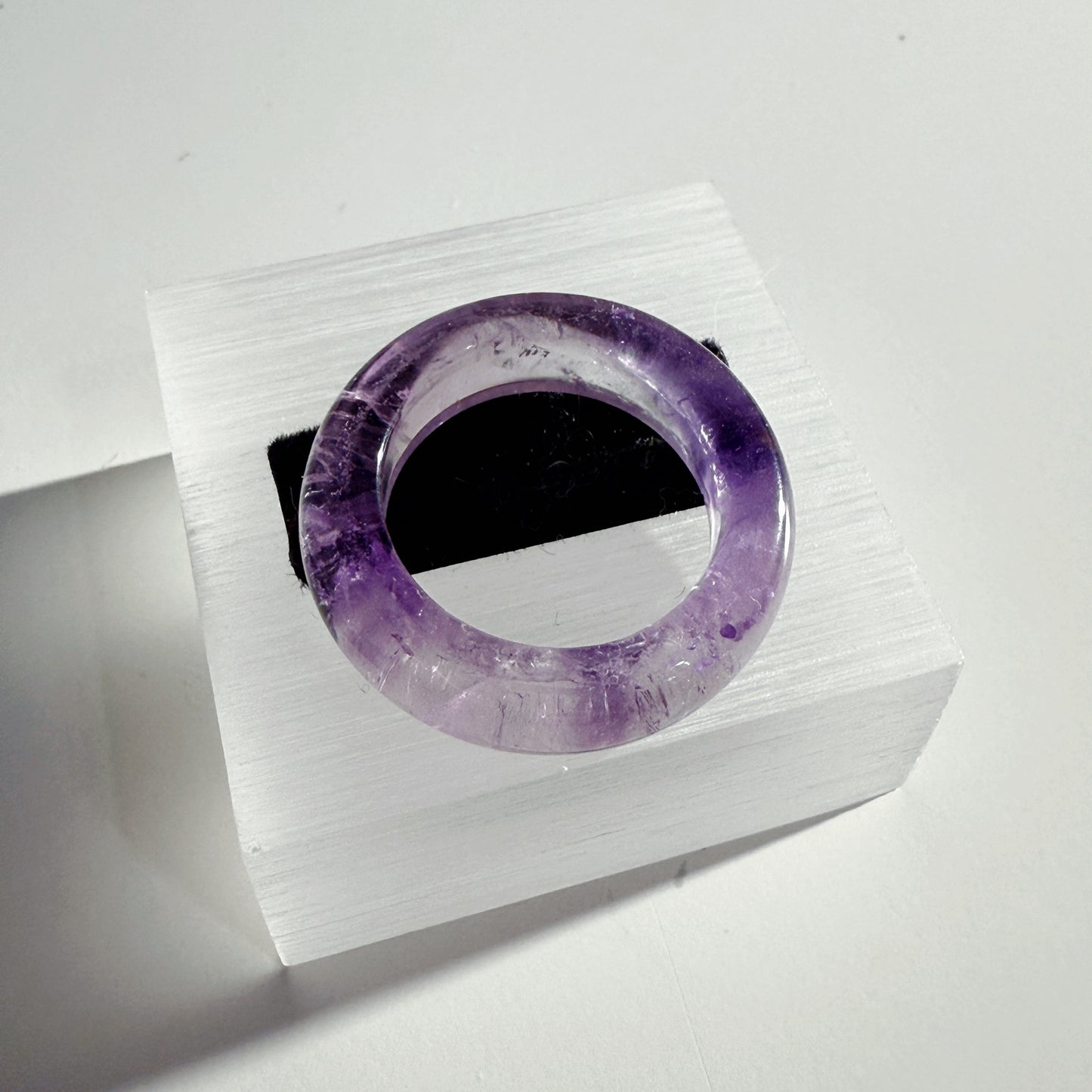 Amethyst Bangle Ring Band US 8