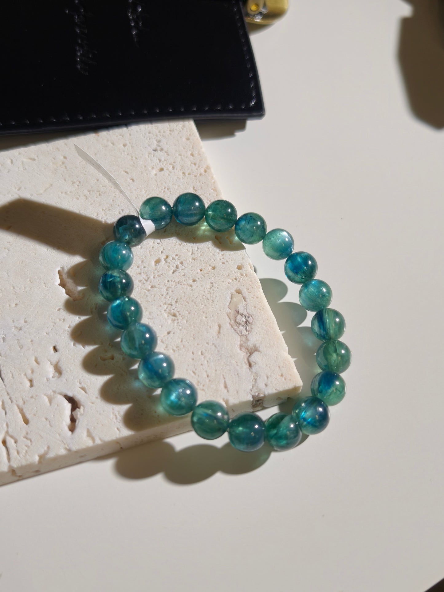 Bicolor Blue Green Kyanite Beaded Bracelet 綠藍晶石