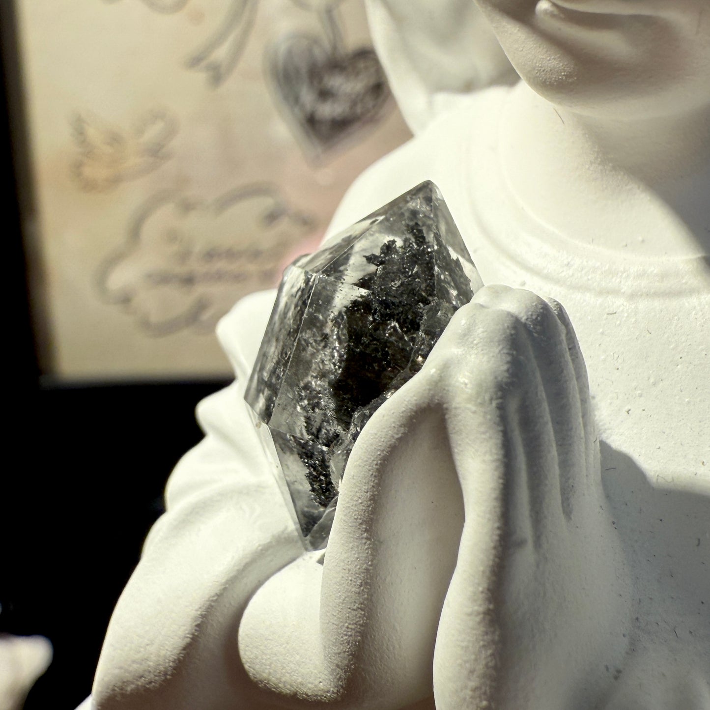 DT Herkimer Diamond Black Hydrocarbon and Phantom