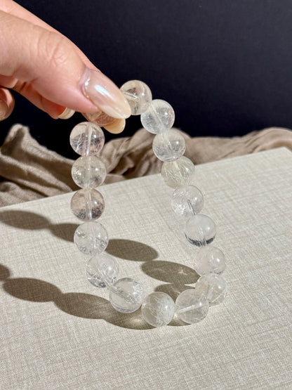 White Snowflake Phantom Beads Bracelet