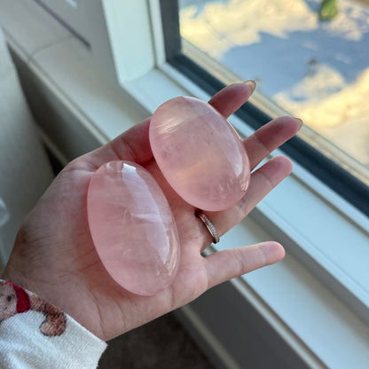 Rose Quartzs  Palm Stone Soapstone HQ