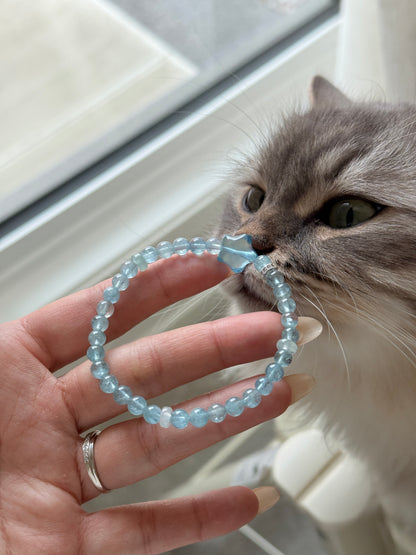 Aquamarine Star Bracelet