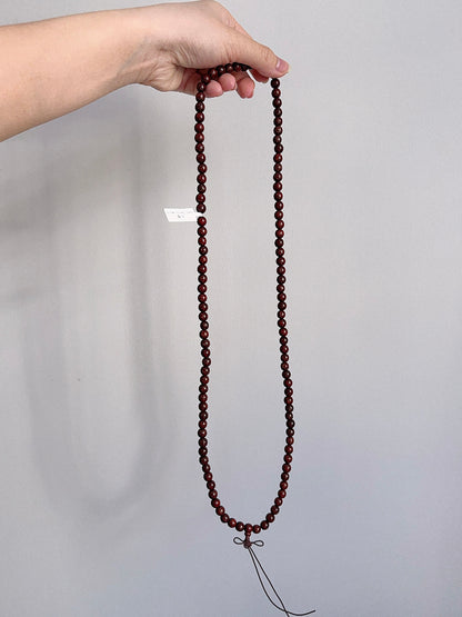 Buddha Tibetan Red Sandalwood 108 Mala Bead Bracelet