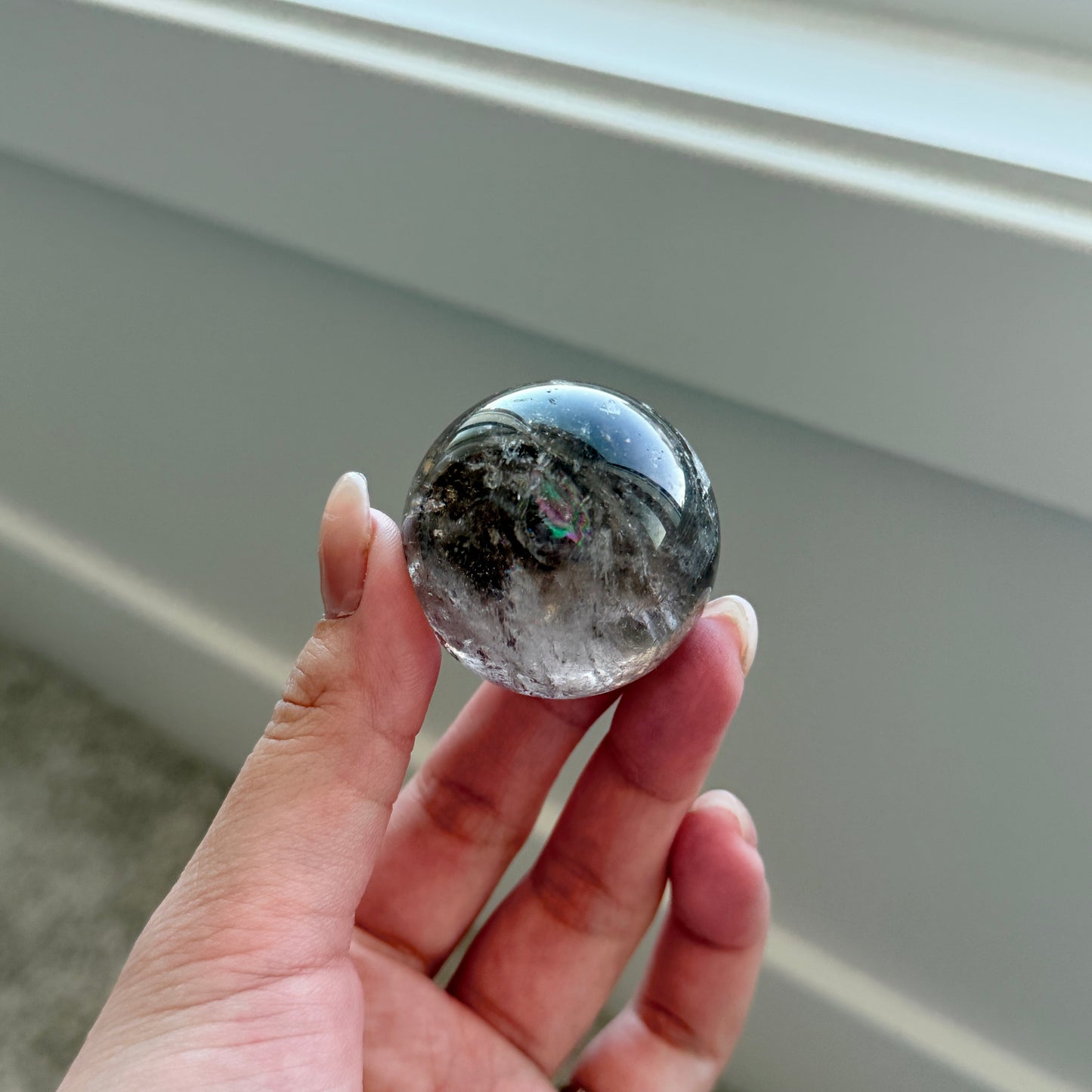 Smoky Quartz Sphere 3.8cm diameter Cool Brown