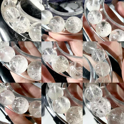 White Snowflake Phantom Beads Bracelet