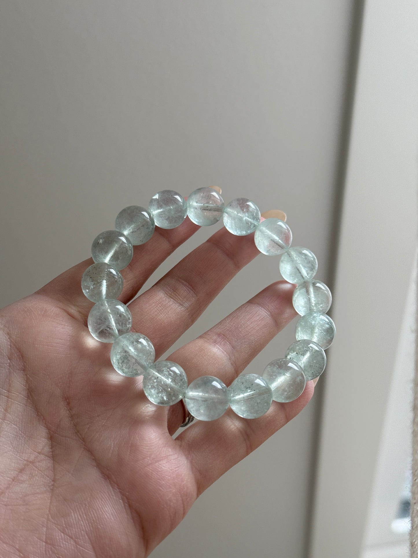Mint Green Aquamarine Beryl Unheated Bracelet