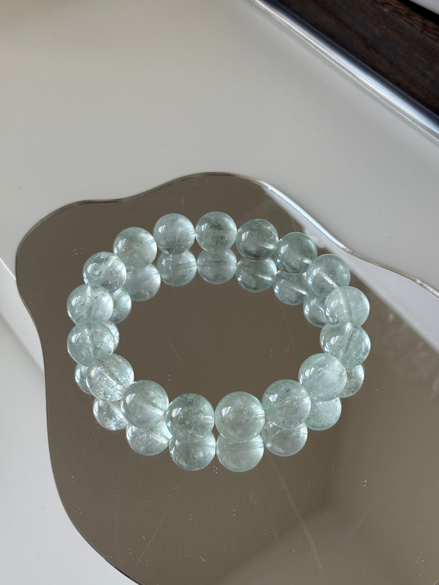 Mint Green Aquamarine Beryl Unheated Bracelet