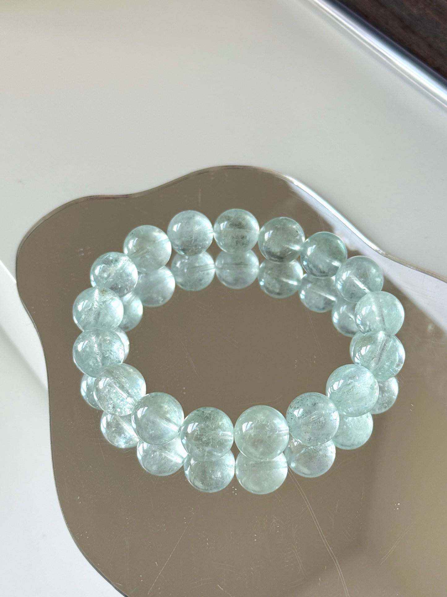 Mint Green Aquamarine Beryl Unheated Bracelet