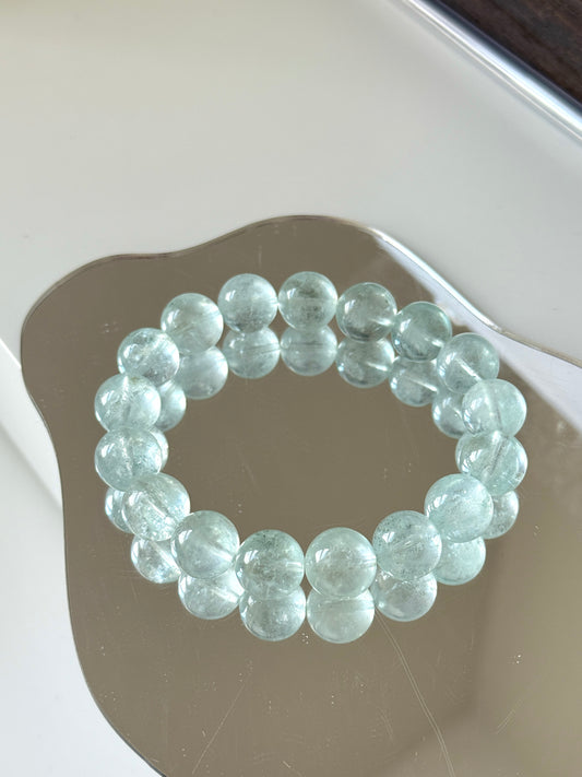Mint Green Aquamarine Beryl Unheated Bracelet