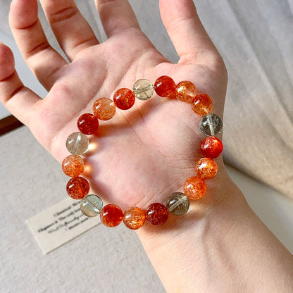 Tanzania Arusha Sunstone 10mm Beaded Bracelet