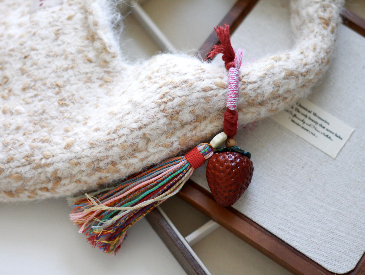 Red Padauk Wood Strawberry Chain Layard
