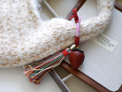 Red Padauk Wood Strawberry Chain Layard