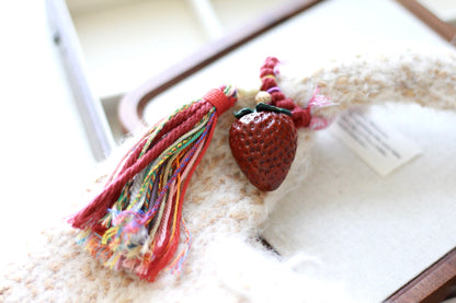 Red Padauk Wood Strawberry Chain Layard