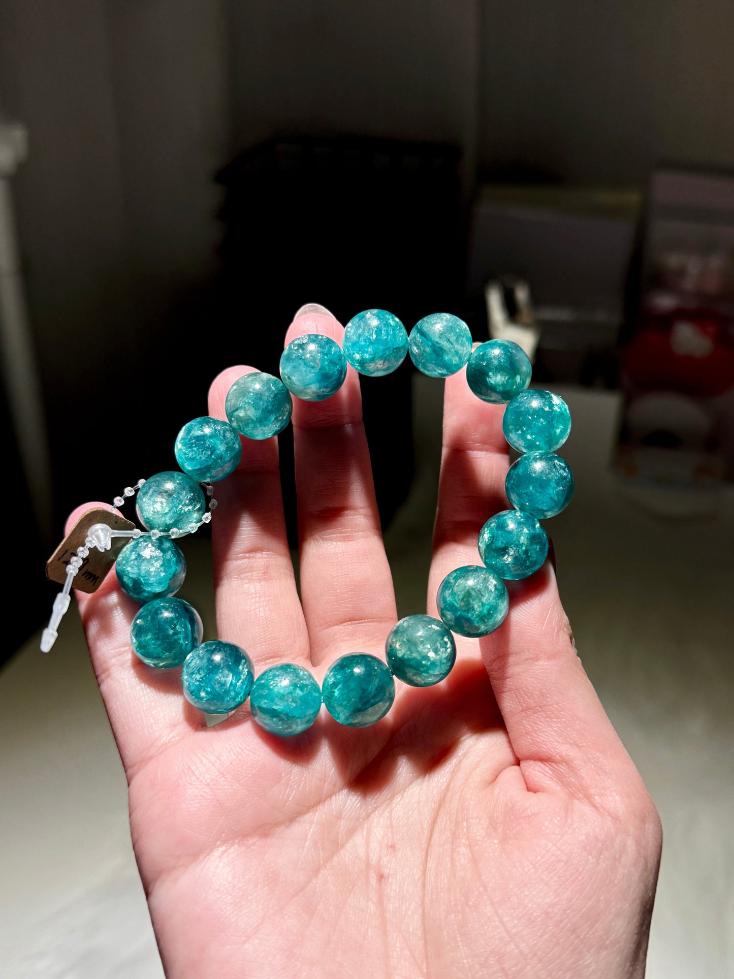 Rare High Quality Green Emerald Fuchsite Mica Beaded Bracelet