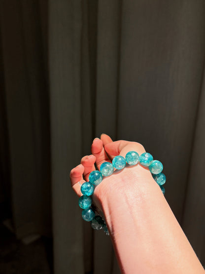Rare High Quality Green Emerald Fuchsite Mica Beaded Bracelet