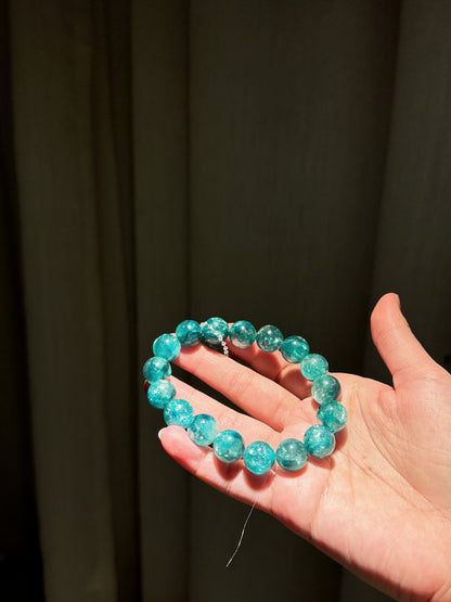 Rare High Quality Green Emerald Fuchsite Mica Beaded Bracelet