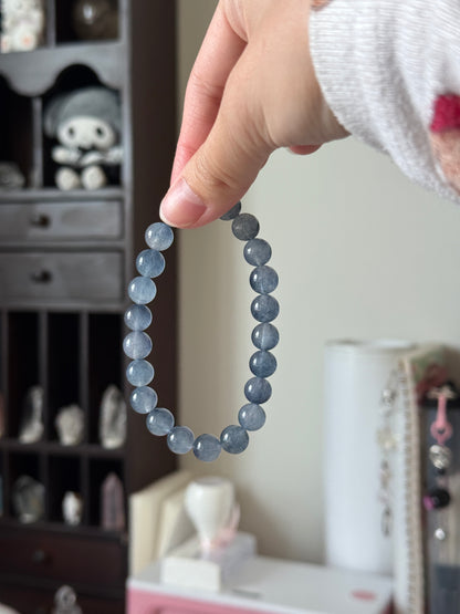 Blue Rabbit Hair Quartz 8.9mm