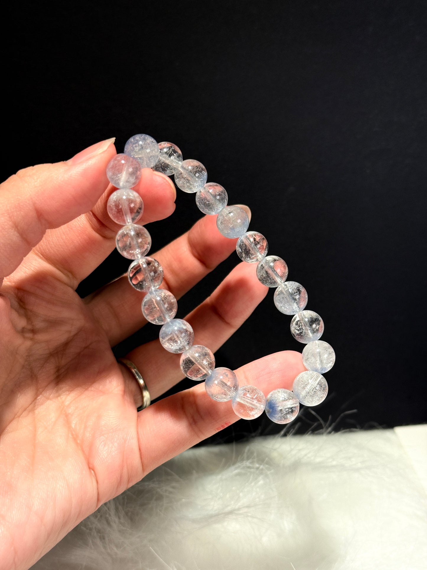 Natural HQ Dumortierite Bracelet 9.3mm