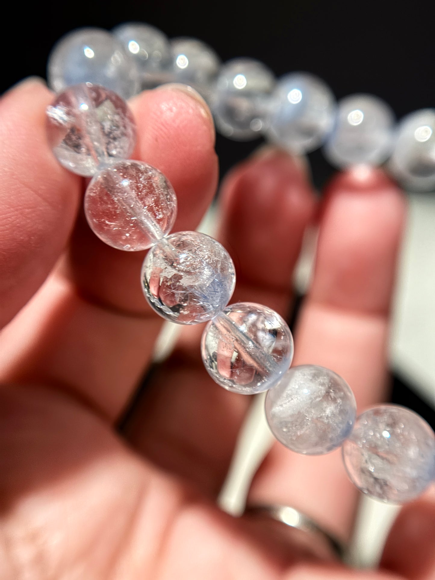 Natural HQ Dumortierite Bracelet 9.3mm