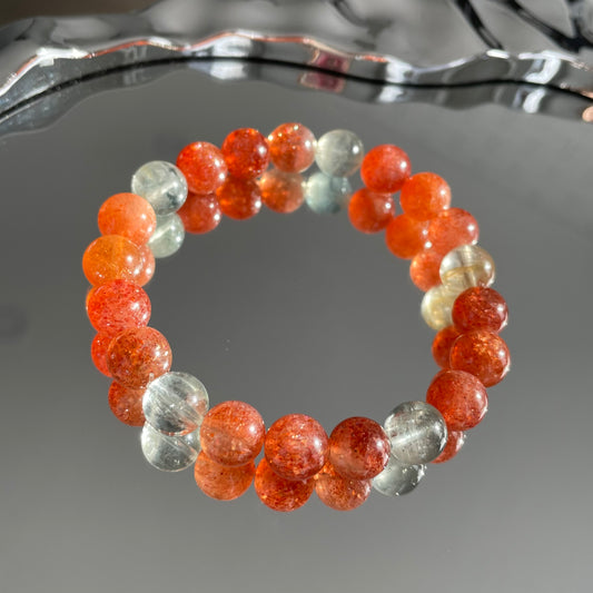 Golden Flash Arusha Sunstone Beaded Bracelet