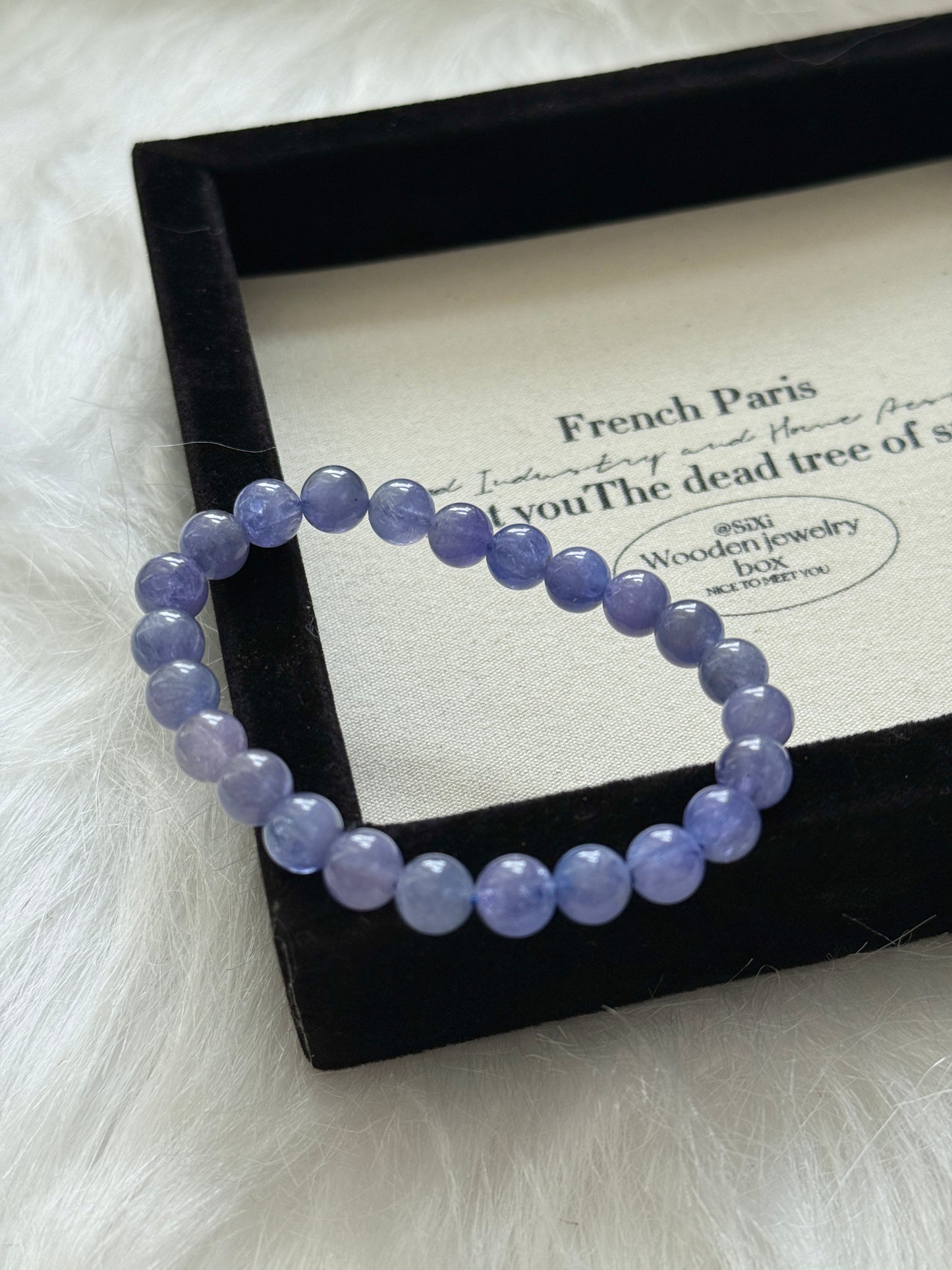 Natural Tanzanite Bracelet 7.8mm