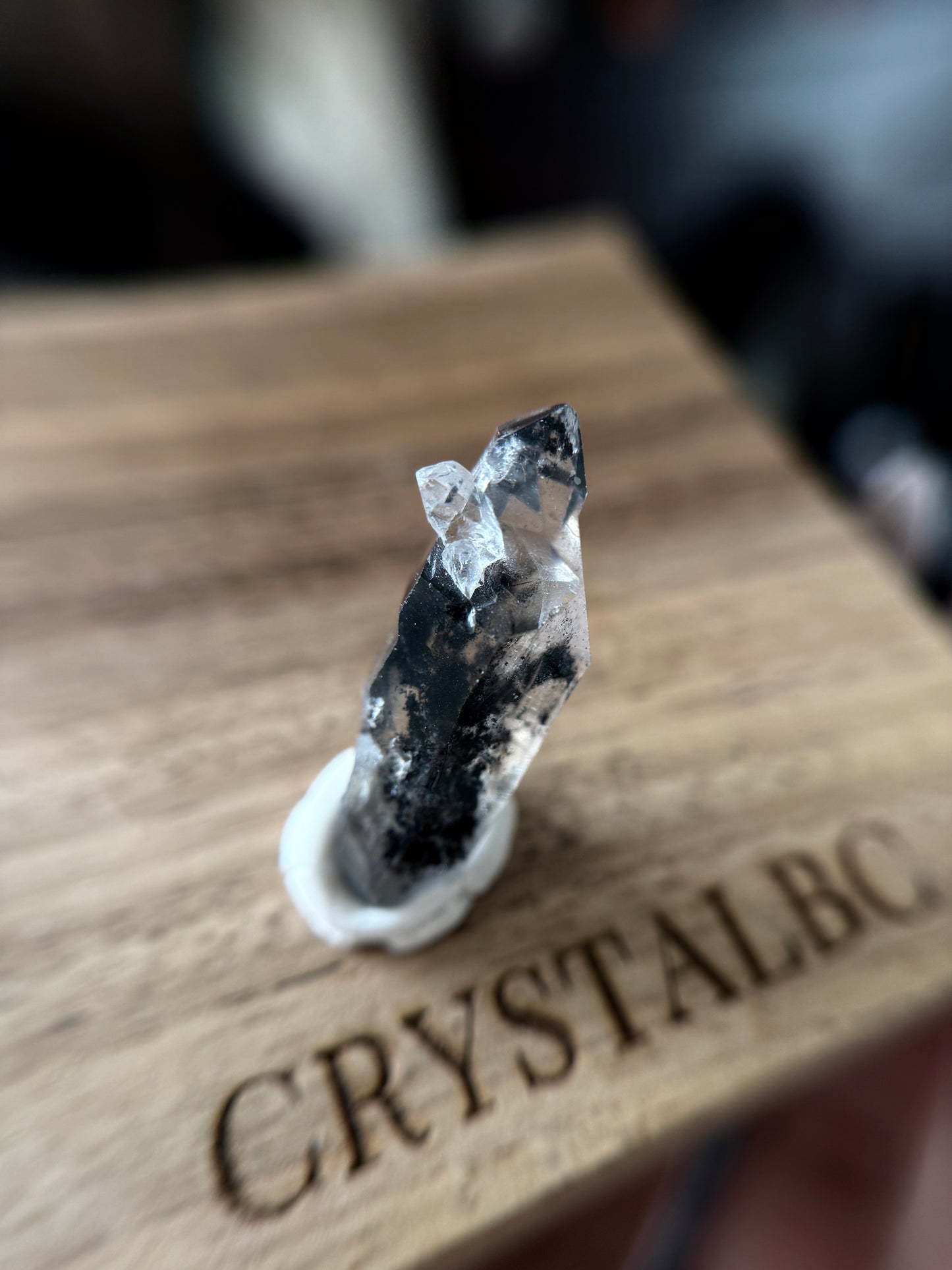 Herkimer Diamond with Black Hydrocarbon 4.6g