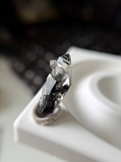 Herkimer Diamond with Black Hydrocarbon 4.6g