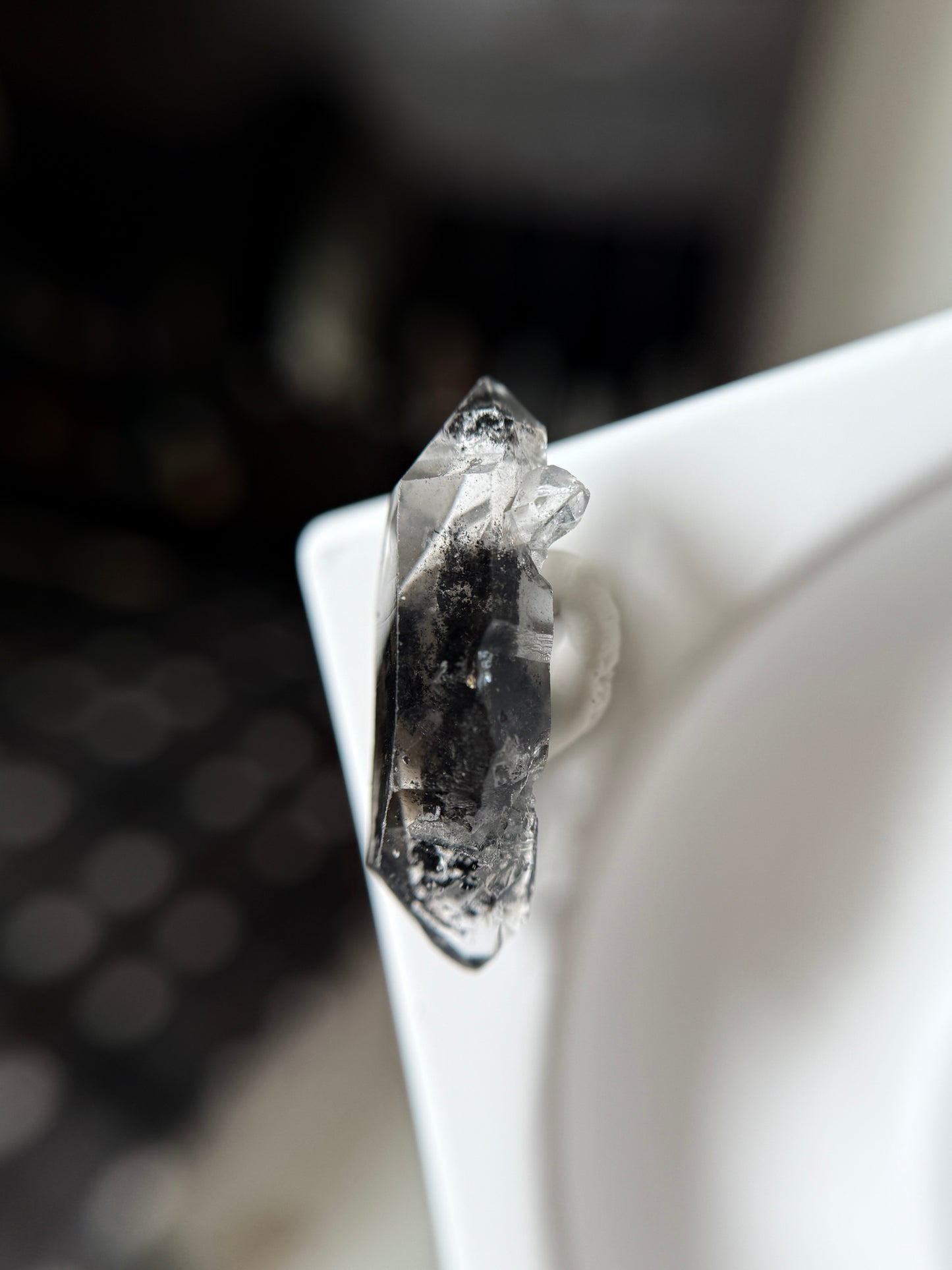 Herkimer Diamond with Black Hydrocarbon 4.6g