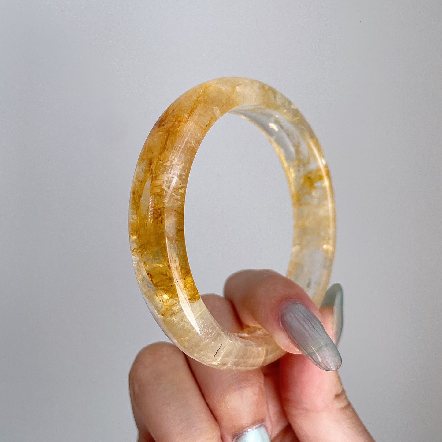 Yellow Hematoid Quartz Bangle