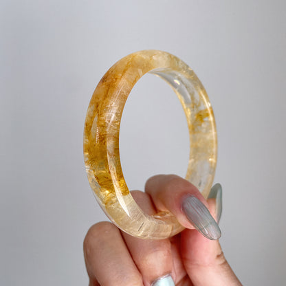 Yellow Hematoid Quartz Bangle