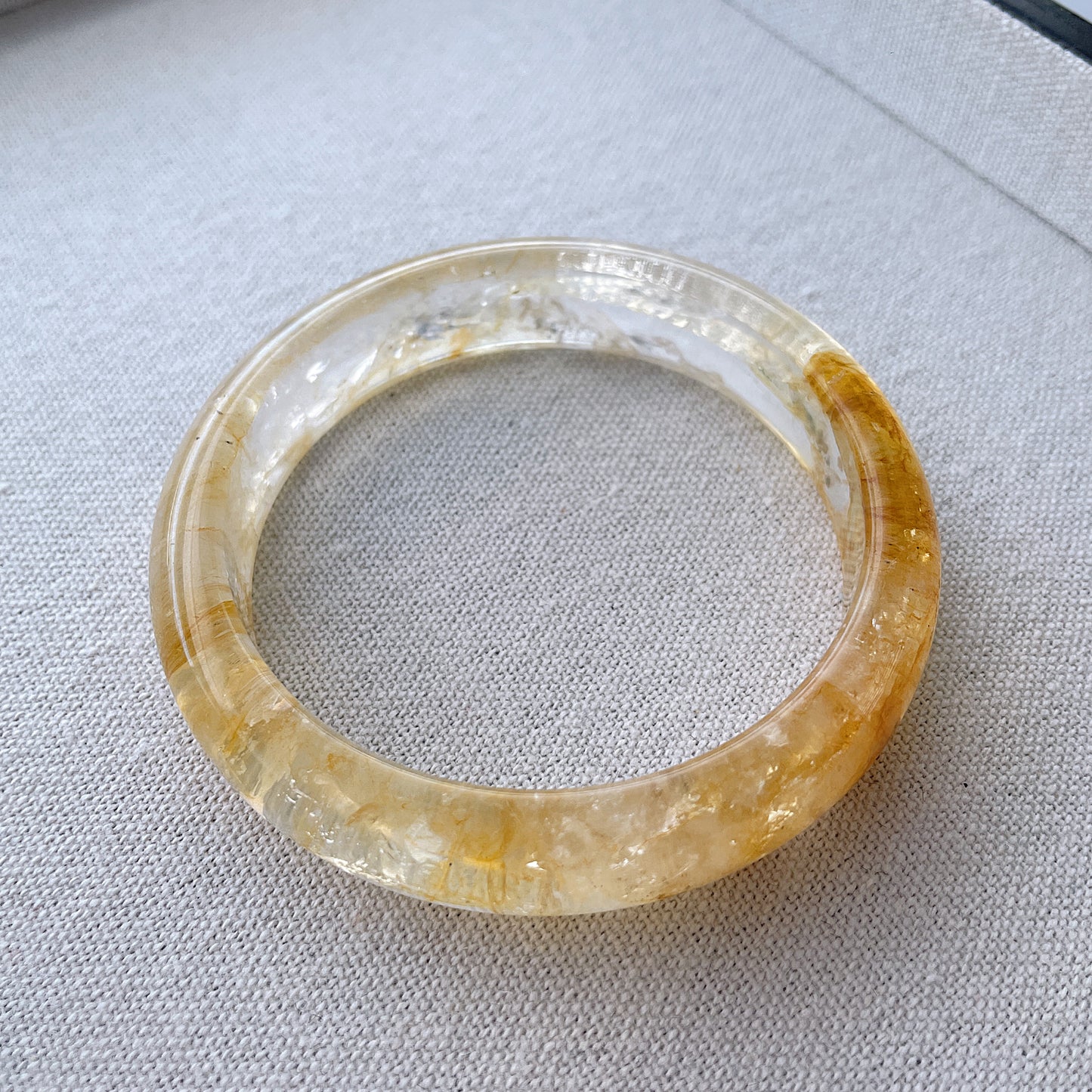 Yellow Hematoid Quartz Bangle