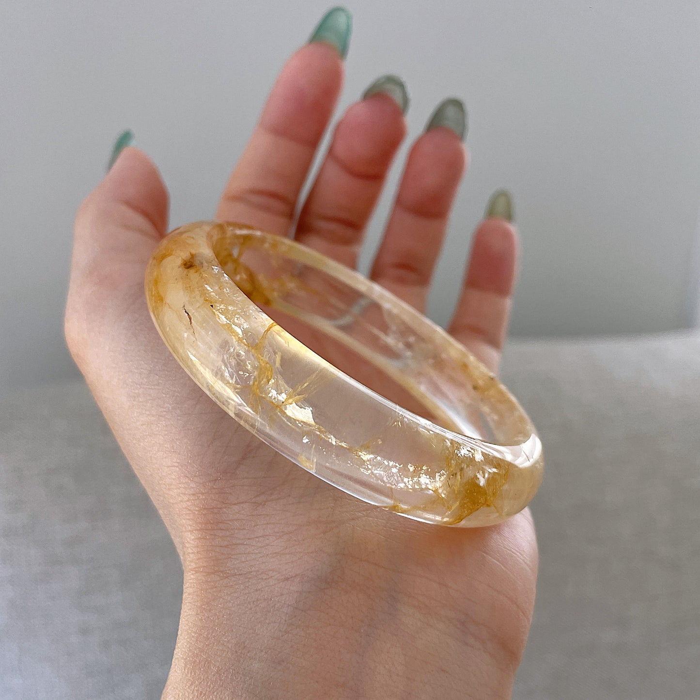 Yellow Hematoid Quartz Bangle