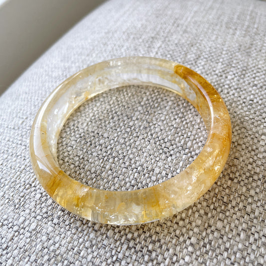 Yellow Hematoid Quartz Bangle