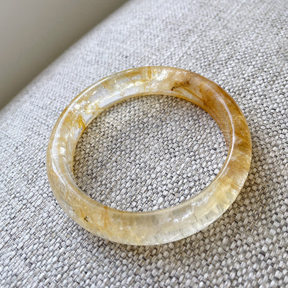 Yellow Hematoid Quartz Bangle