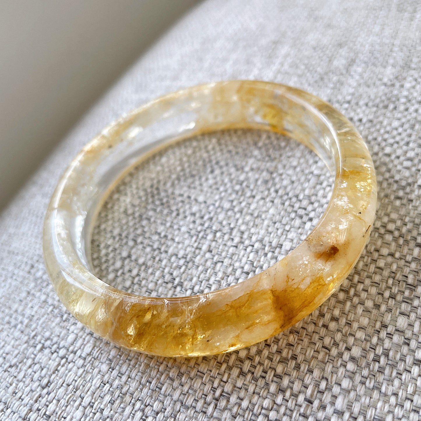 Yellow Hematoid Quartz Bangle