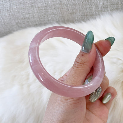 Milky Rose Quartz Bangle