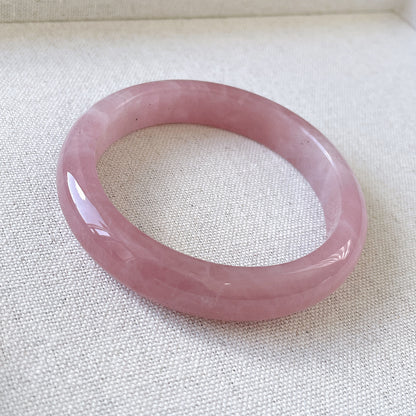 Milky Rose Quartz Bangle