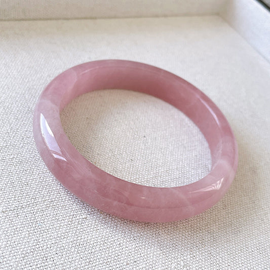 Milky Rose Quartz Bangle