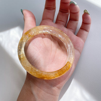 Yellow Hematoid Quartz Bangle