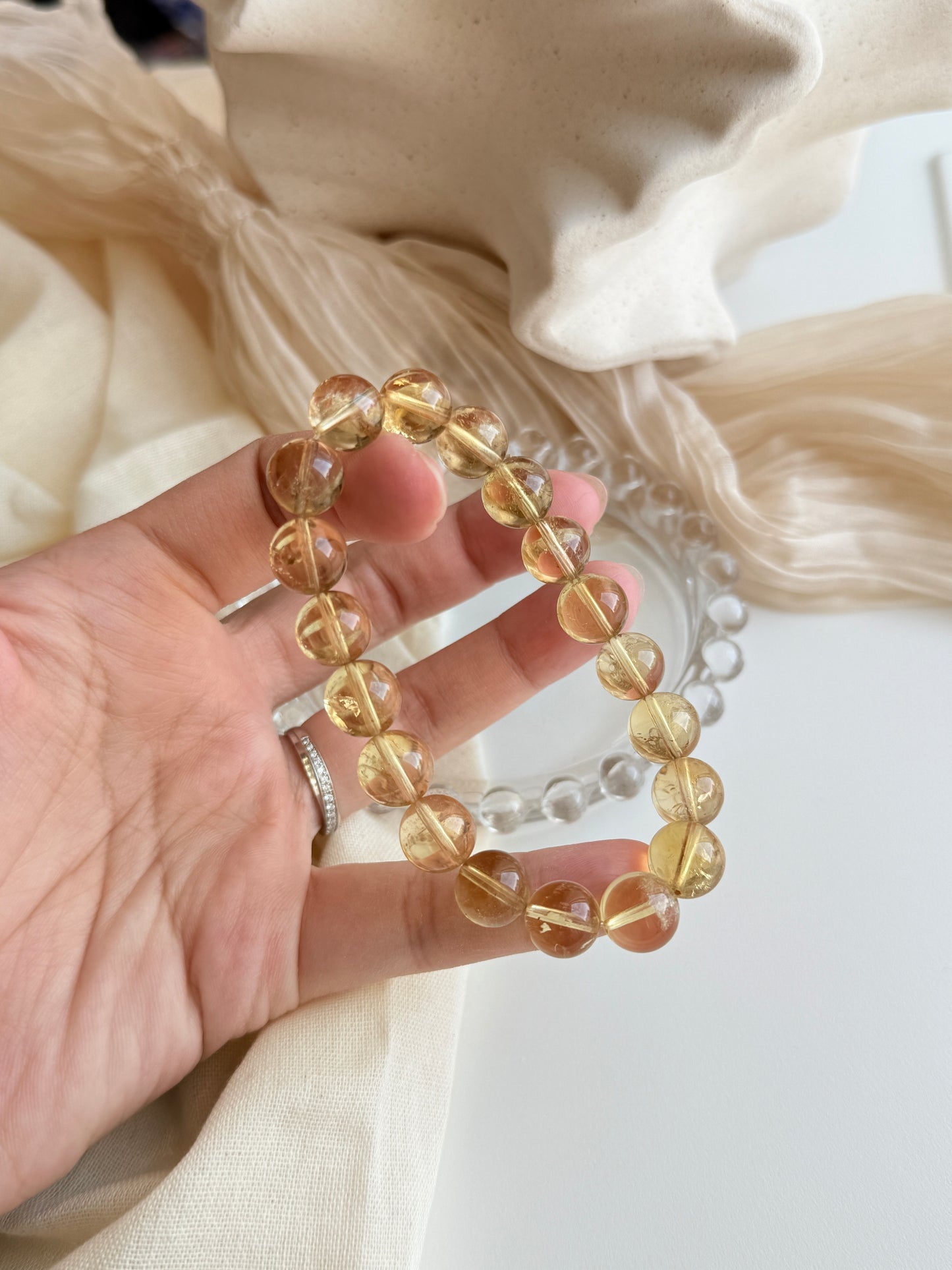 Citrine Beaded Bracelet 10.3mm