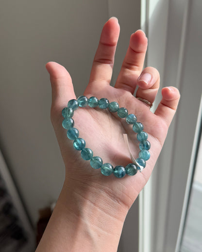Ultra High Quality Rare Green Blue Kyanite Bead Bracelet