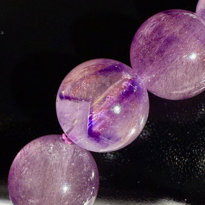 Purple Pink Super Seven Beaded Bracelet 紫粉超七