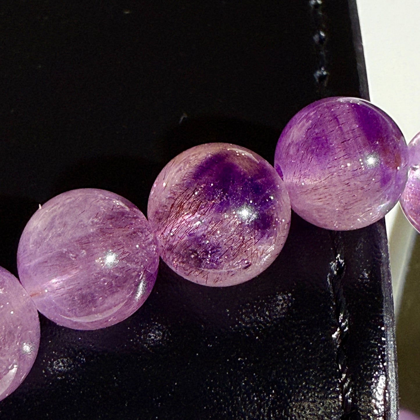 Purple Pink Super Seven Beaded Bracelet 紫粉超七