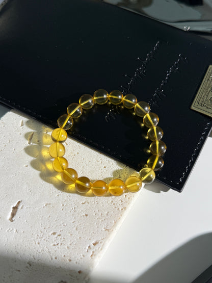 Dominican Blue Amber 9mm with inclusion