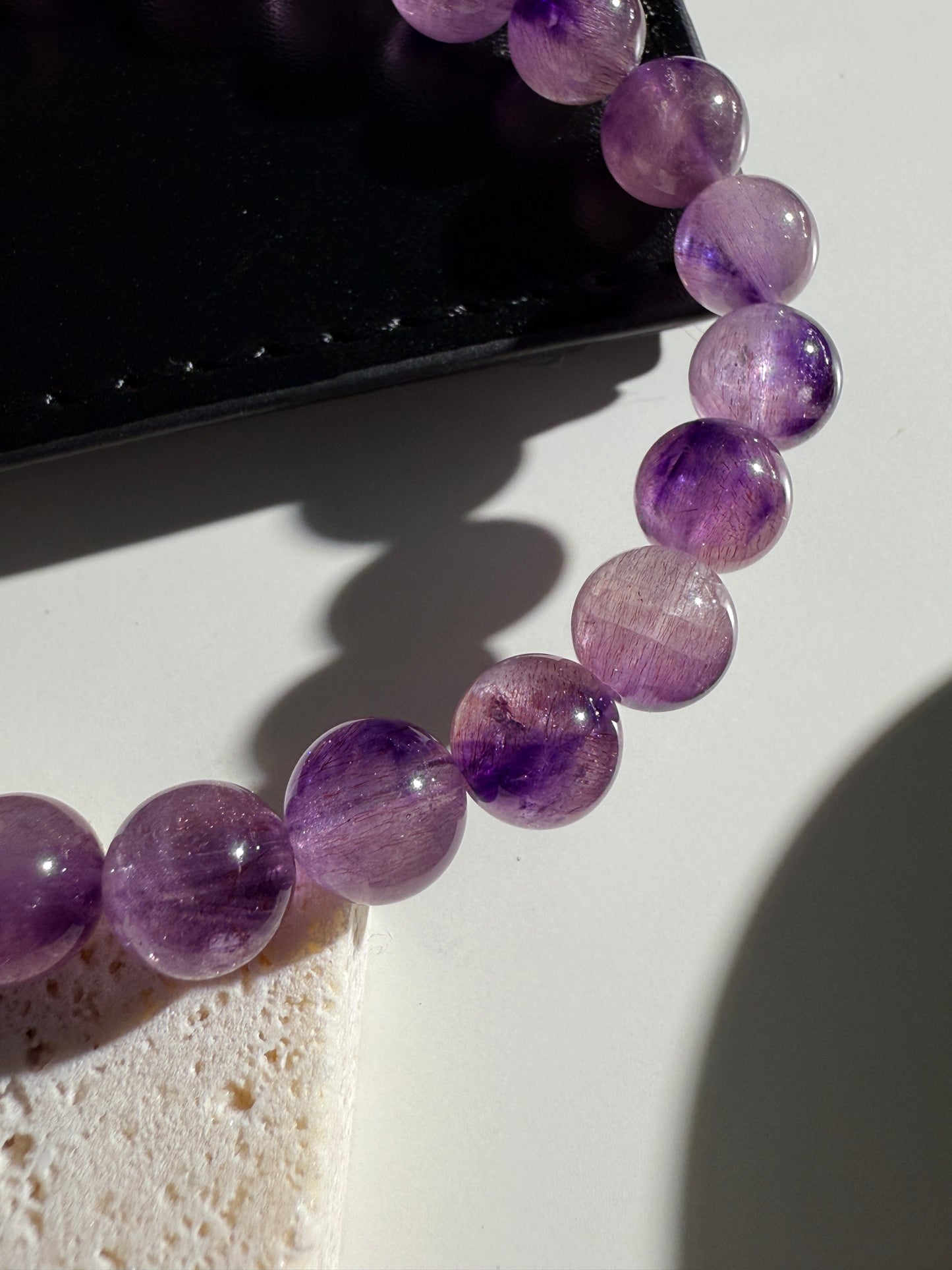 Purple Pink Super Seven Beaded Bracelet 紫粉超七