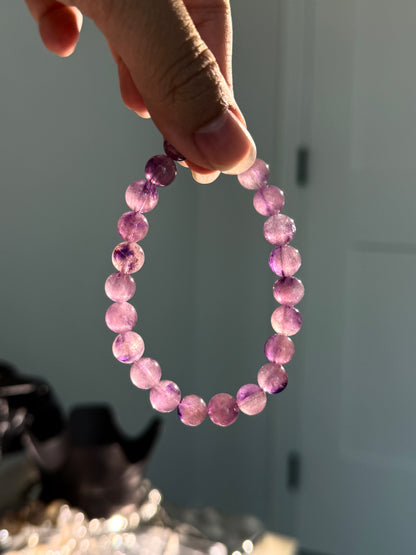 Purple Pink Super Seven Beaded Bracelet 紫粉超七