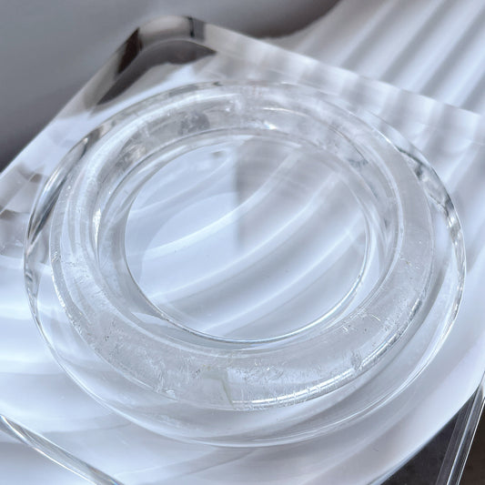 Clear Quartz Beaded Bangle