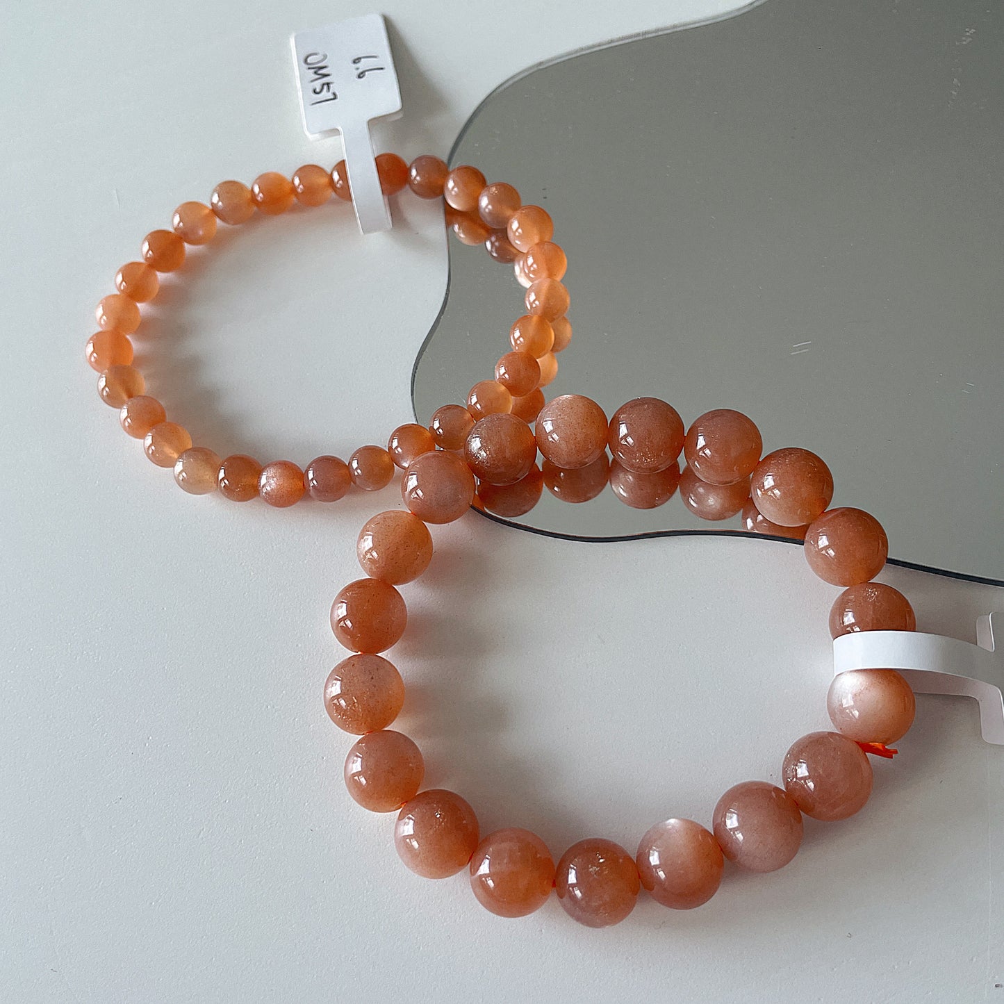 Orange Moonstone Bracelet | Double Sided Flash